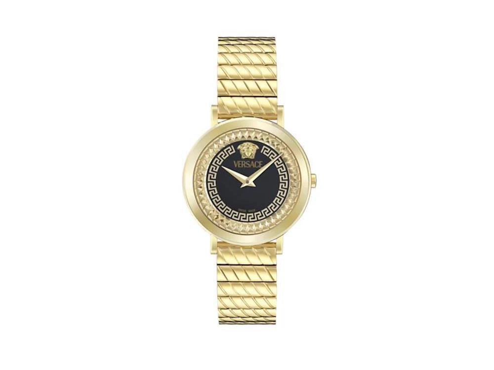 Reloj de Cuarzo Versace Delphinus, PVD Oro, Negro, 35 mm, VE0O00425