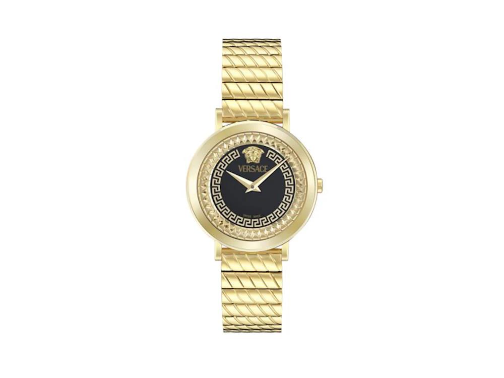 Reloj de Cuarzo Versace Delphinus, PVD Oro, Negro, 35 mm, VE0O00425