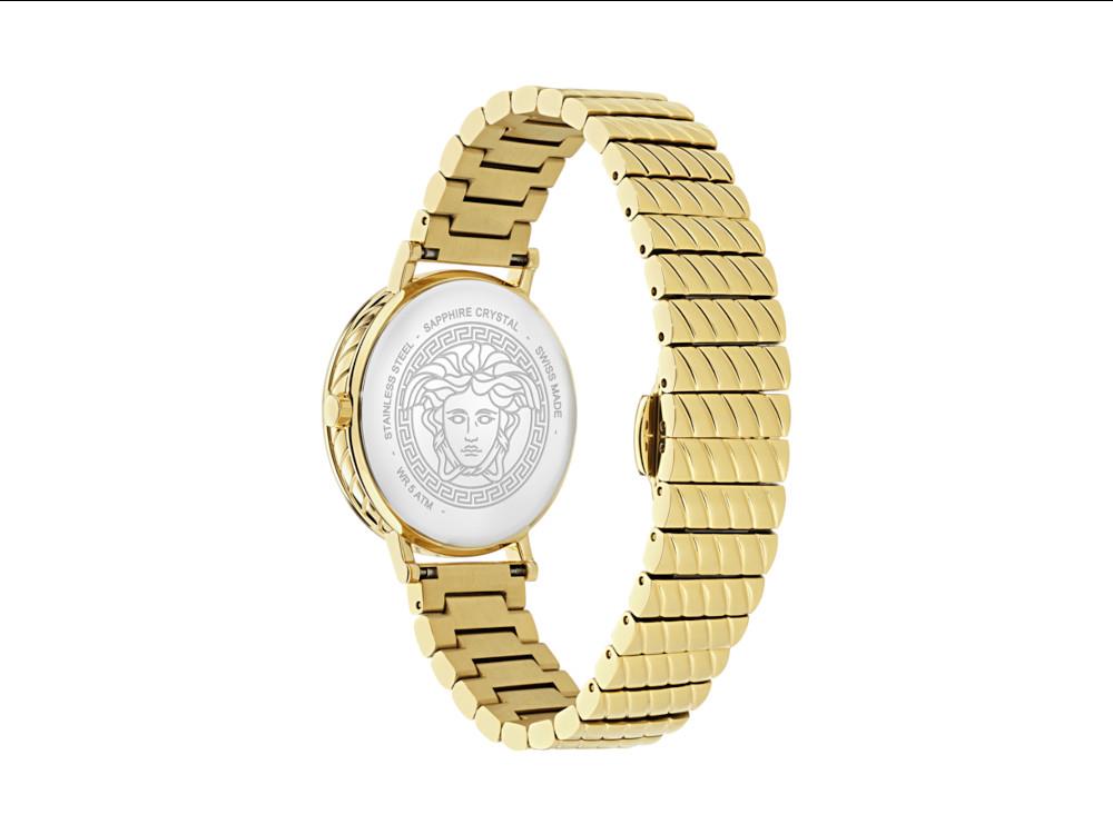 Reloj de Cuarzo Versace Delphinus, PVD Oro, Negro, 35 mm, VE0O00425