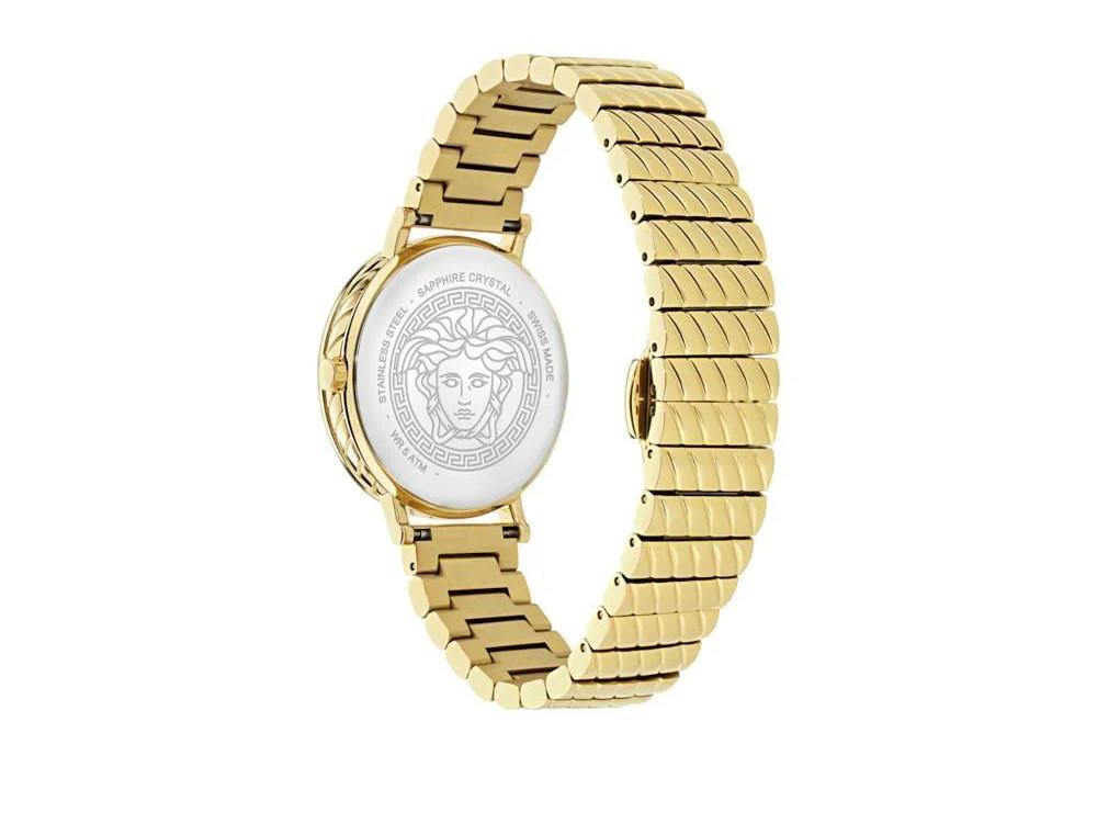 Reloj de Cuarzo Versace Delphinus, PVD Oro, Negro, 35 mm, VE0O00425
