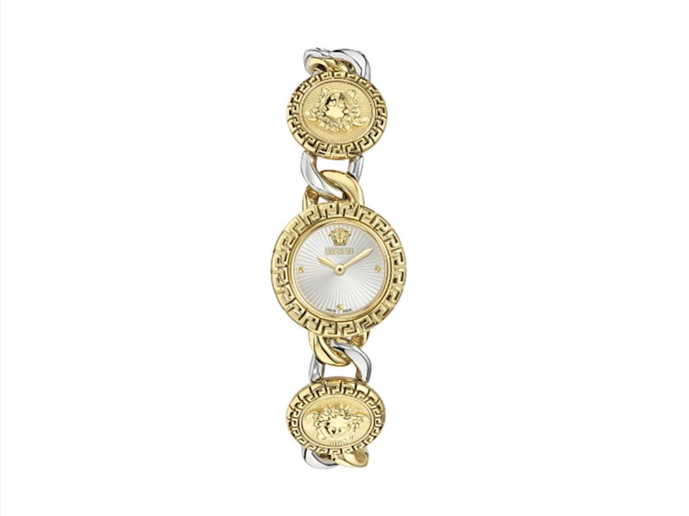 Reloj Versace Greca Stud Icon, Acero reciclado, Blanco, 28 mm,VE0Q00325