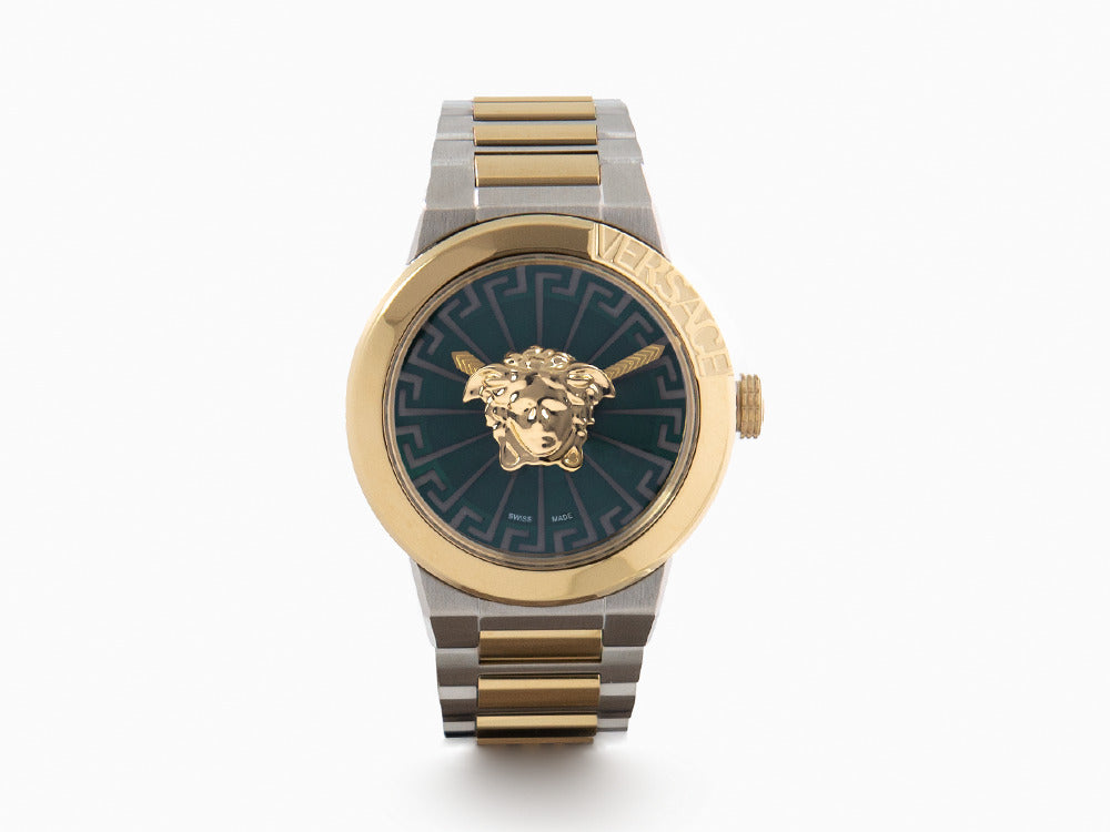 Reloj de Cuarzo Versace Medusa Infinite, Verde, 38 mm, Cristal Zafiro, VE3F00422