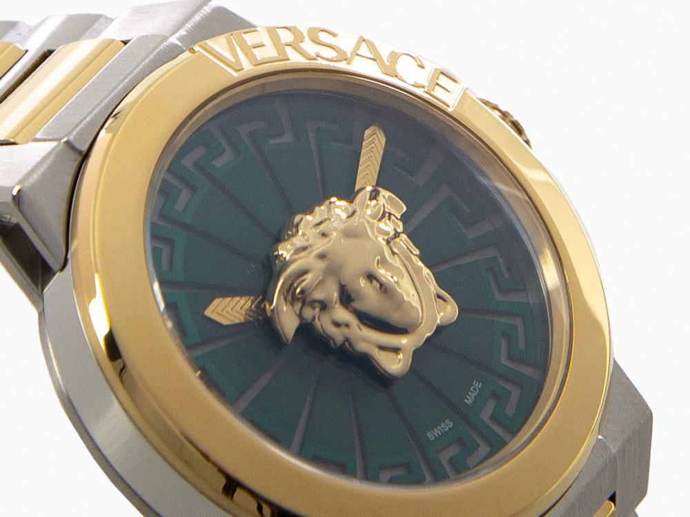 Reloj de Cuarzo Versace Medusa Infinite, Verde, 38 mm, Cristal Zafiro, VE3F00422