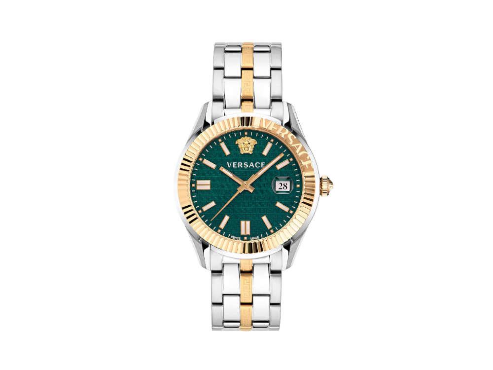 Reloj de Cuarzo Versace Greca Time, PVD Oro, Verde, 41 mm, VE3K00422
