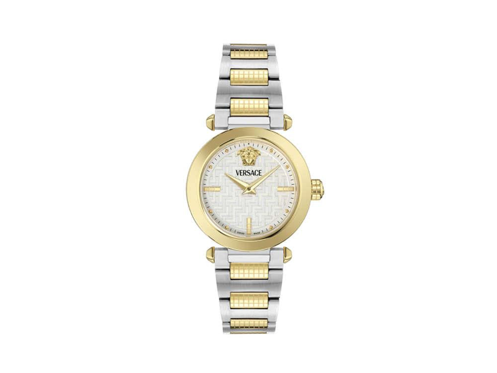 Reloj de Cuarzo Versace Greek, PVD Oro, Plata, 35 mm, Cristal Zafiro, VE5B00325
