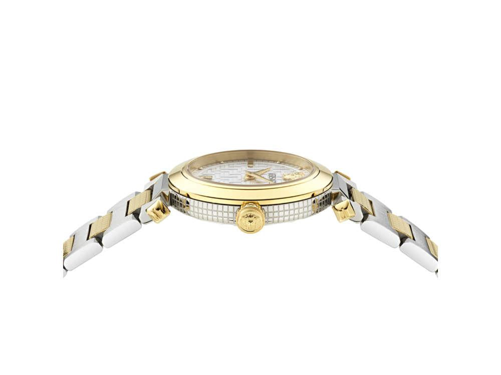 Reloj de Cuarzo Versace Greek, PVD Oro, Plata, 35 mm, Cristal Zafiro, VE5B00325