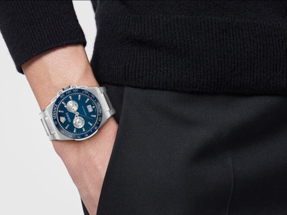 Reloj de Cuarzo Versace Greca Reaction, Azul, 43 mm,  VE5N00326