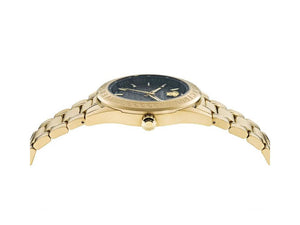 Reloj de Cuarzo Versace V Code, PVD Oro, Negro, 42 mm, Cristal Zafiro, VE6A00623