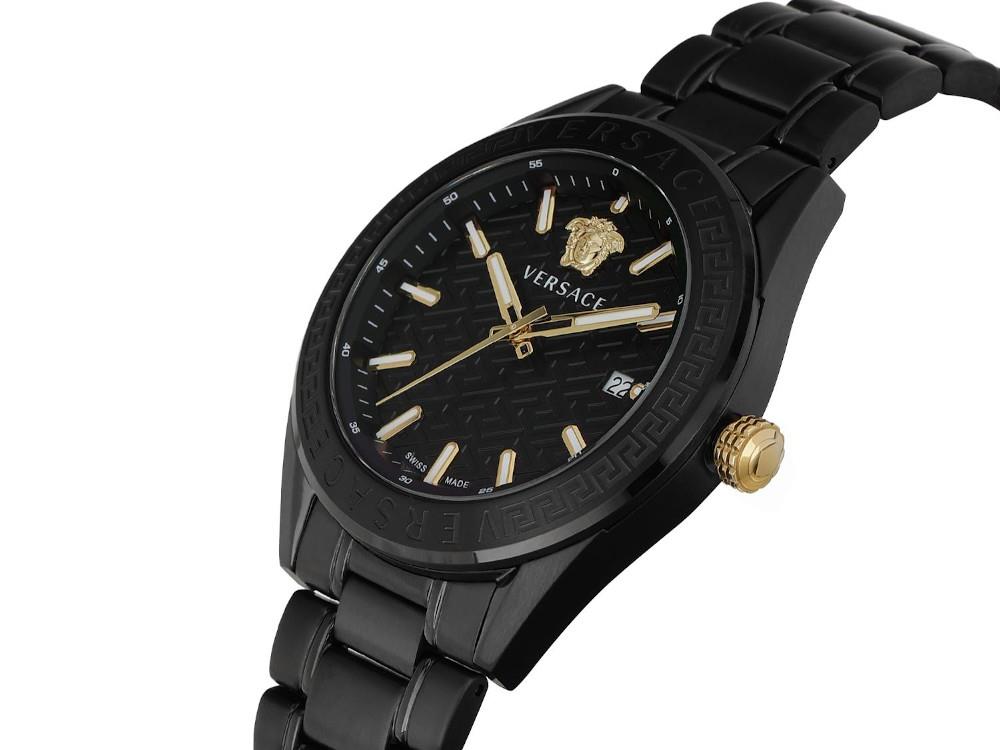 Reloj de Cuarzo Versace V-Code, Negro, 42 mm, VE6A00925