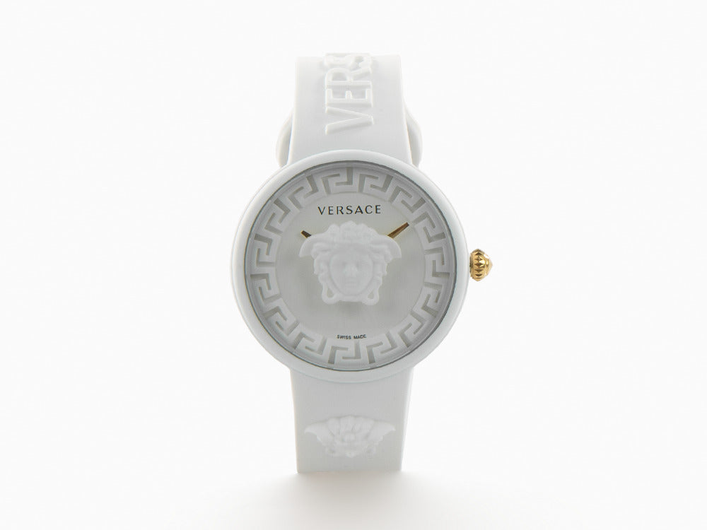 Reloj de Cuarzo Versace Medusa Pop, Silicona, Blanco, 39 mm, VE6G00123