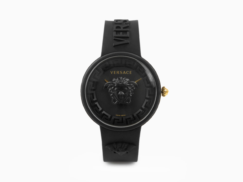 Reloj de Cuarzo Versace Medusa Pop, Silicona, Negro, 39 mm, VE6G00223
