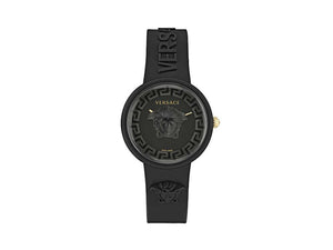 Reloj de Cuarzo Versace Medusa Pop, Silicona, Negro, 39 mm, VE6G00223