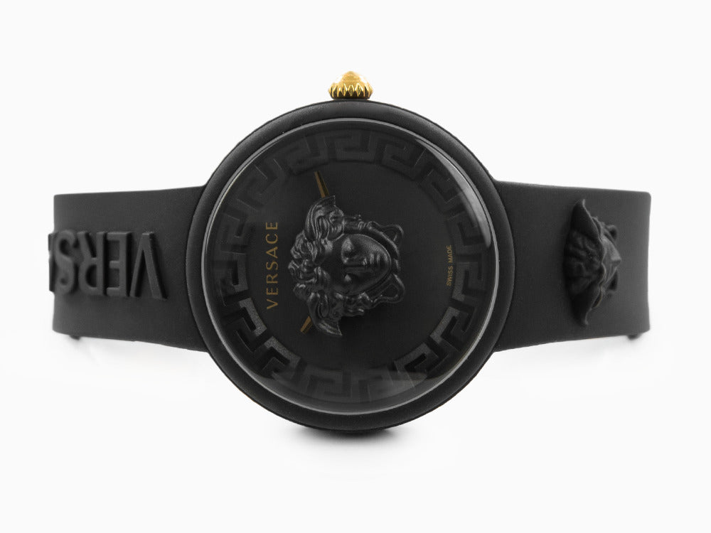 Reloj de Cuarzo Versace Medusa Pop, Silicona, Negro, 39 mm, VE6G00223