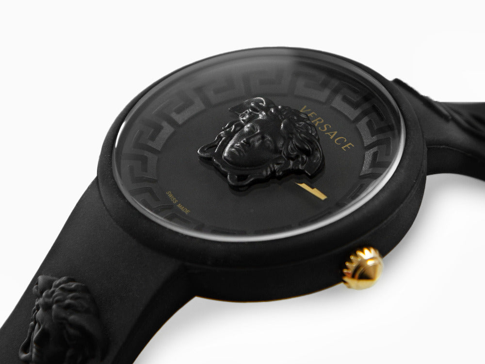 Reloj de Cuarzo Versace Medusa Pop, Silicona, Negro, 39 mm, VE6G00223