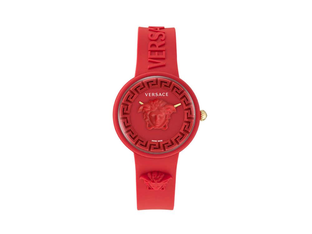 Reloj de Cuarzo Versace Medusa Pop, Silicona, Rojo, 39 mm, VE6G00723