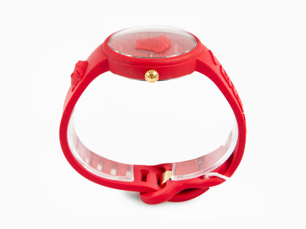 Reloj de Cuarzo Versace Medusa Pop, Silicona, Rojo, 39 mm, VE6G00723