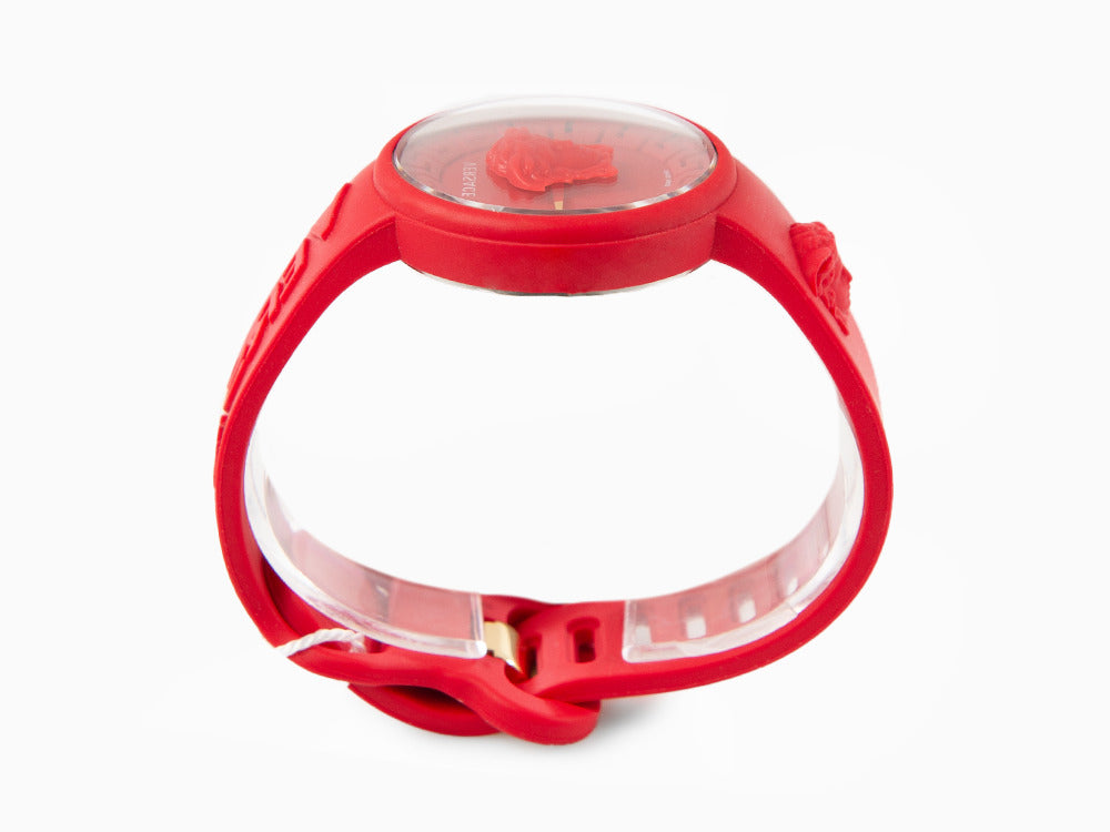 Reloj de Cuarzo Versace Medusa Pop, Silicona, Rojo, 39 mm, VE6G00723