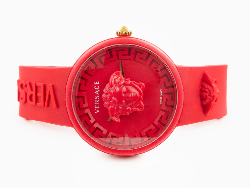 Reloj de Cuarzo Versace Medusa Pop, Silicona, Rojo, 39 mm, VE6G00723