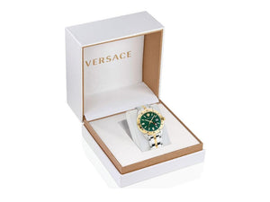 Reloj de Cuarzo Versace Greca Time GMT, Verde, 41mm, Cristal Zafiro, VE7C00623