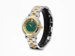 Reloj de Cuarzo Versace Greca Flourish, PVD Oro, Verde, 35 mm, VE7F00523