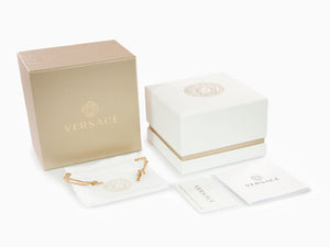 Reloj de Cuarzo Versace Greca Flourish, PVD Oro, Verde, 35 mm, VE7F00523
