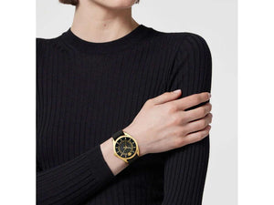 Reloj de Cuarzo Versace New V Circle, PVD Oro, 36 mm, Cristal Zafiro, VE8A00224