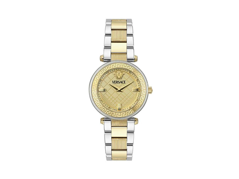Reloj de Cuarzo Versace Reve, PVD Oro, Dorado, 35 mm, Cristal Zafiro, VE8B00324