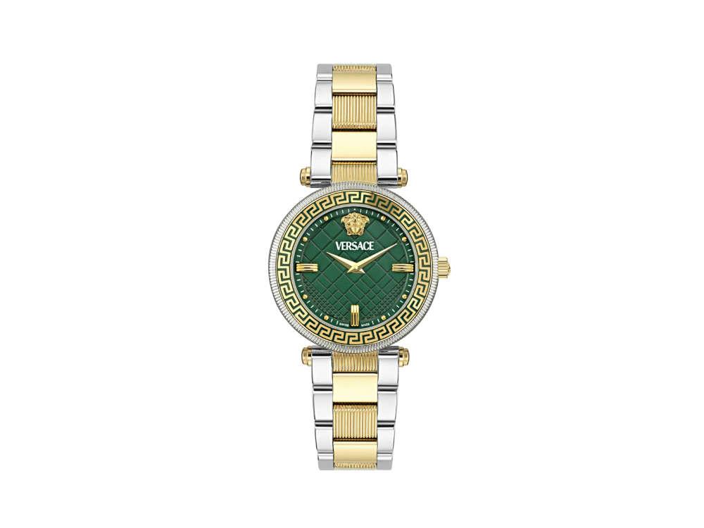 Reloj de Cuarzo Versace Reve, PVD Oro, Verde, 35 mm, Cristal  Zafiro, VE8B00524