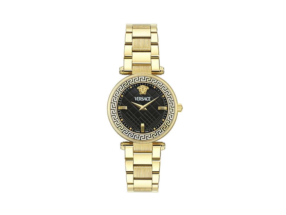 Reloj de Cuarzo Versace Reve, PVD Oro, Negro, 35 mm, Cristal Zafiro, VE8B00624