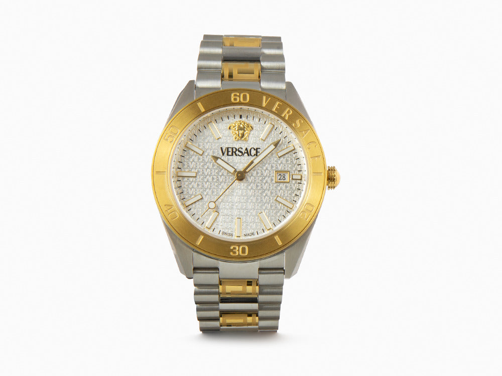 Reloj de Cuarzo Versace V Dome, Plata, 42 mm, Cristal de Zafiro, VE8E00424
