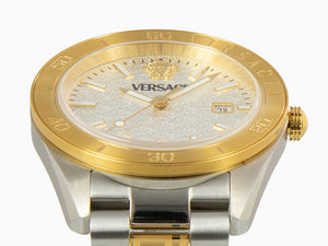 Reloj de Cuarzo Versace V Dome, Plata, 42 mm, Cristal de Zafiro, VE8E00424