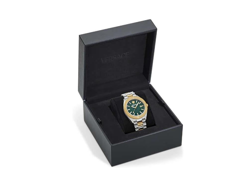 Reloj de Cuarzo Versace V Dome, Verde, 42 mm, Cristal de Zafiro, VE8E00524