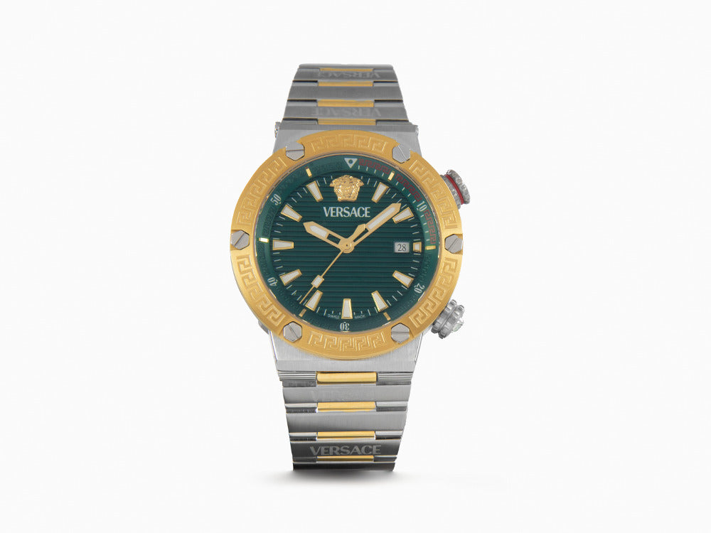 Reloj de Cuarzo Versace Greca Logo Diver, Verde, 43mm, Cristal Zafiro, VE8G00524