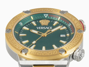 Reloj de Cuarzo Versace Greca Logo Diver, Verde, 43mm, Cristal Zafiro, VE8G00524