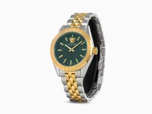 Reloj de Cuarzo Versace V-Code Lady, PVD Oro, Verde, 36 mm, VE8I00424