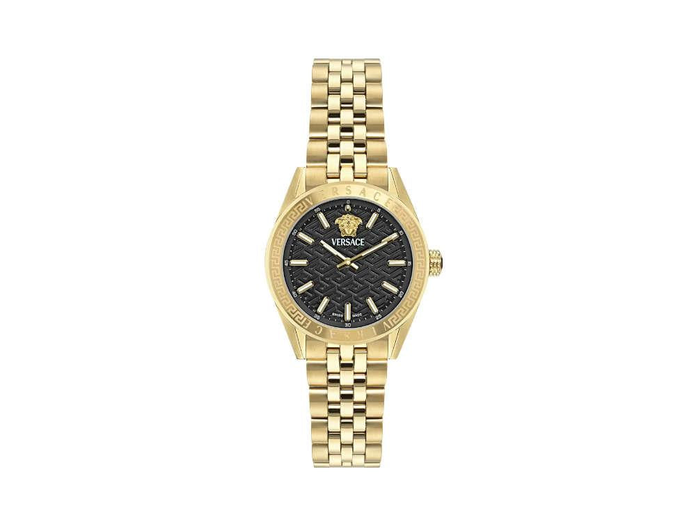 Reloj de Cuarzo Versace V-Code Lady, PVD Oro, Negro, 36 mm, Zafiro, VE8I00724