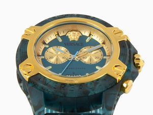 Reloj de Cuarzo Versace Icon Active, Policarbonato, Azul, 44 mm, VE8P00324