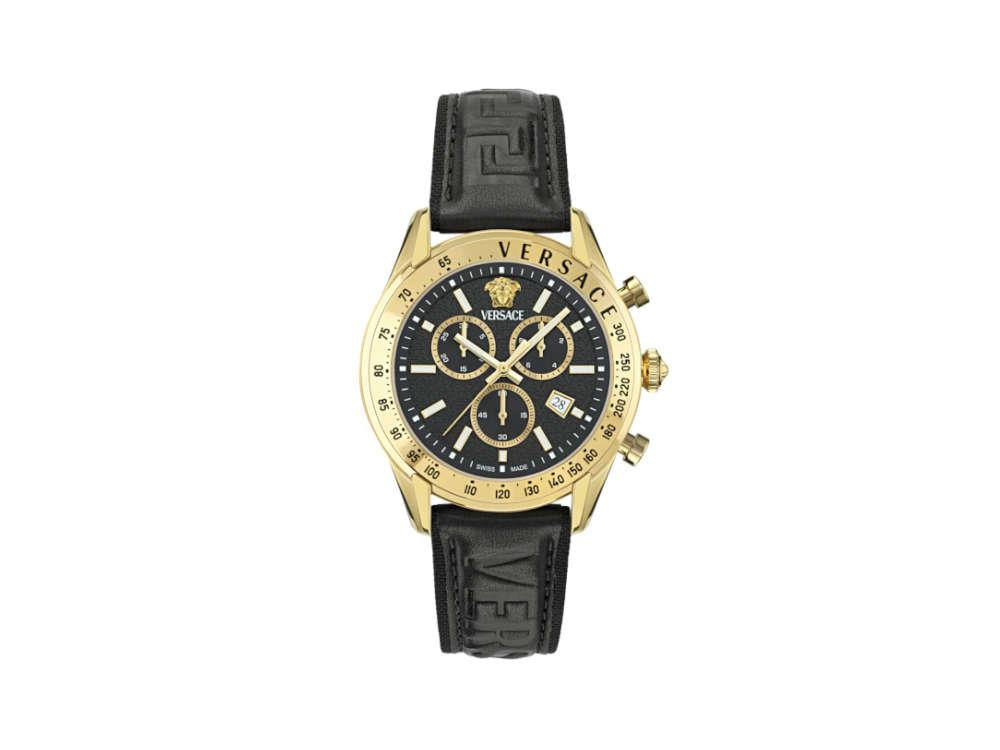 Reloj de Cuarzo Versace Chrono Master, PVD Oro, Negro, 44 mm, VE8R00224