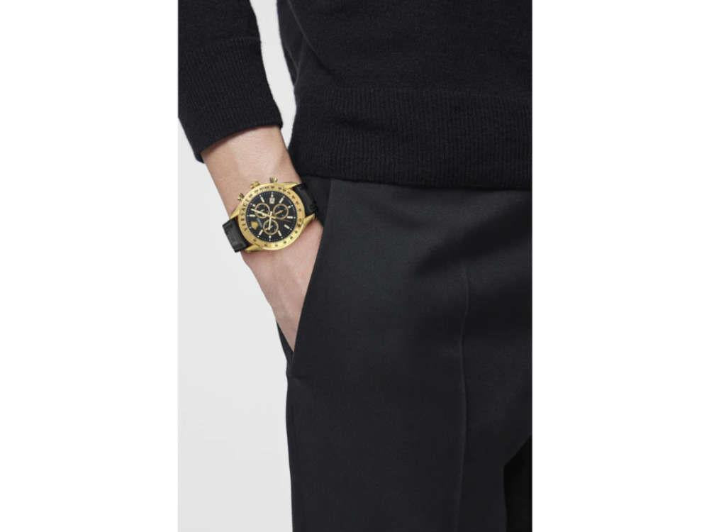 Reloj de Cuarzo Versace Chrono Master, PVD Oro, Negro, 44 mm, VE8R00224