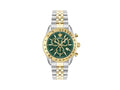 Reloj de Cuarzo Versace Chrono Master, PVD Oro, Verde, 44 mm, VE8R00524