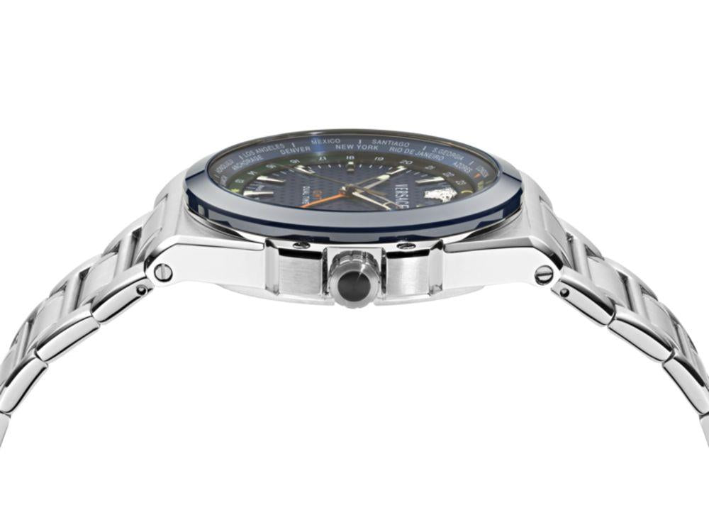 Reloj de Cuarzo Versace Greca Reaction GMT, Azul, 41 mm,  VE8Y00126
