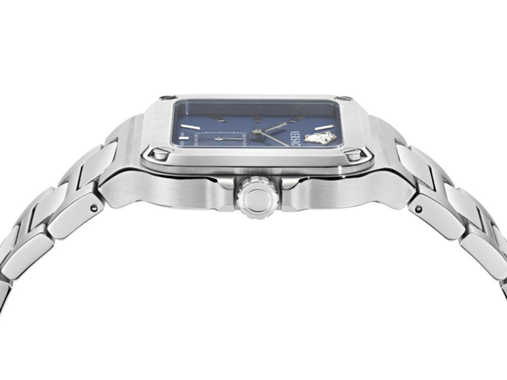Reloj de Cuarzo Versace Greca Edge Gent, Acero reciclado, Azul, 38 mm, VE9Y00226