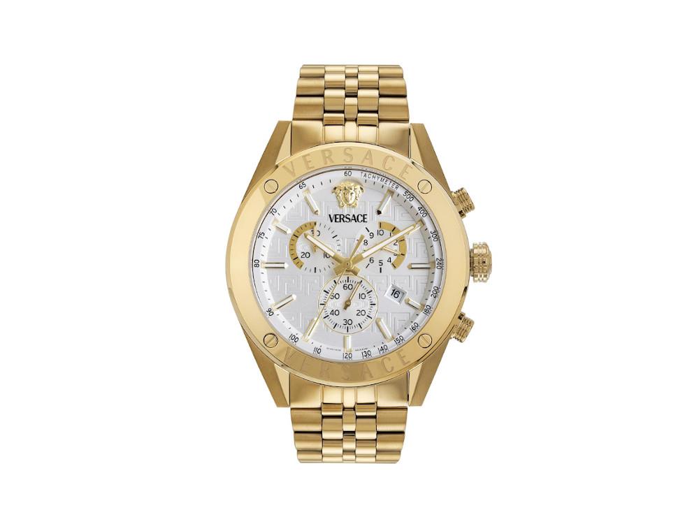 Reloj de Cuarzo Versace Athletics Chrono, Acero reciclado, Blanco, VEKJA0725