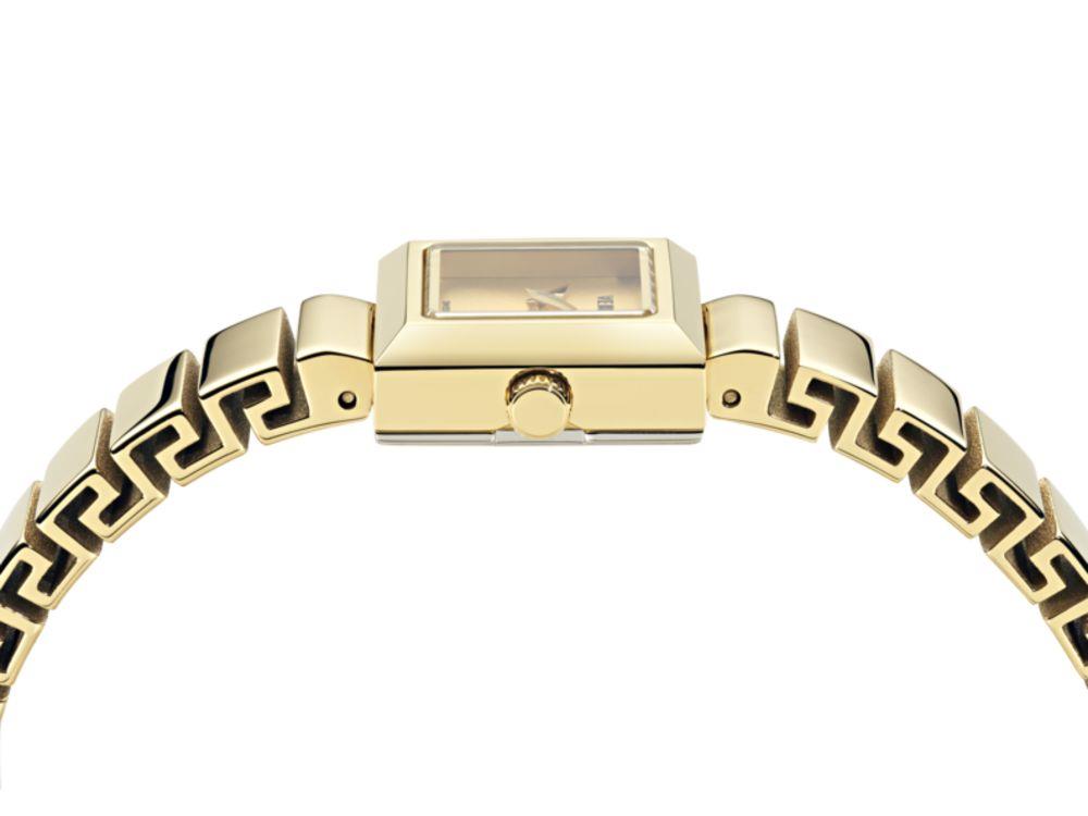 Reloj de Cuarzo Versace V_Square, Dorado, Cristal de Zafiro, VEY900526