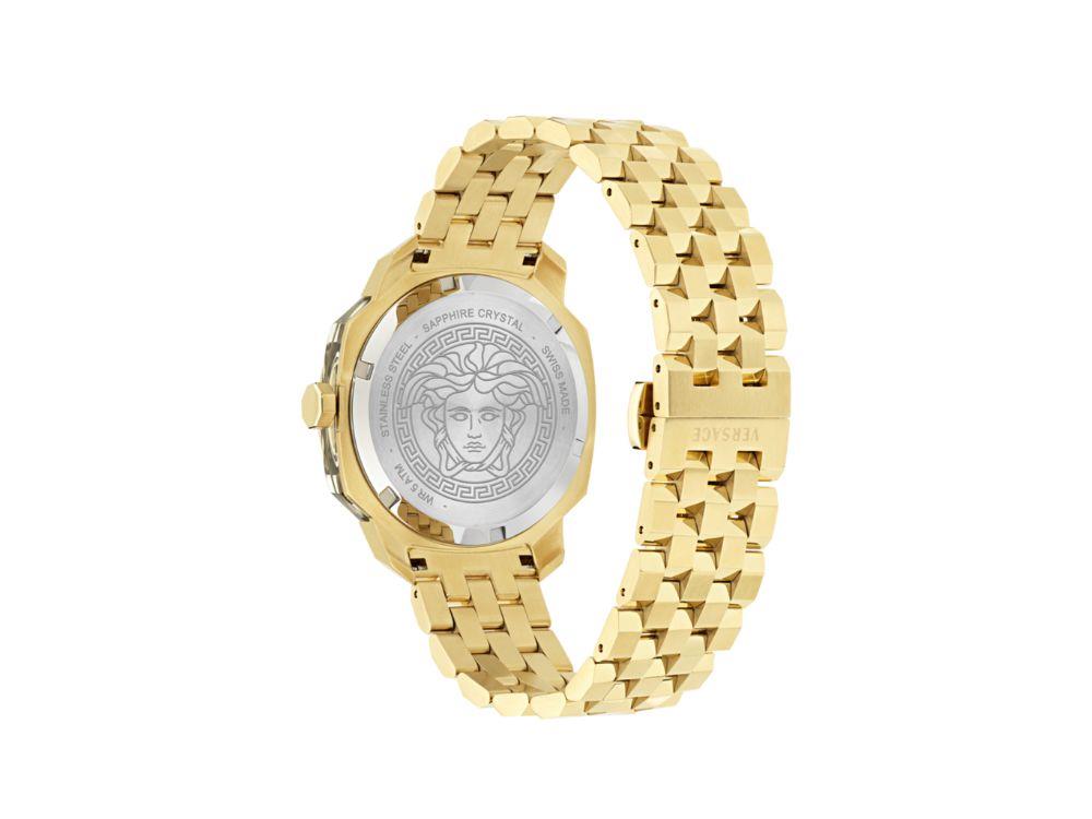 Reloj de Cuarzo Versace Dylos 2.0, Acero reciclado, Dorado, 39.5 mm, VEYR00326