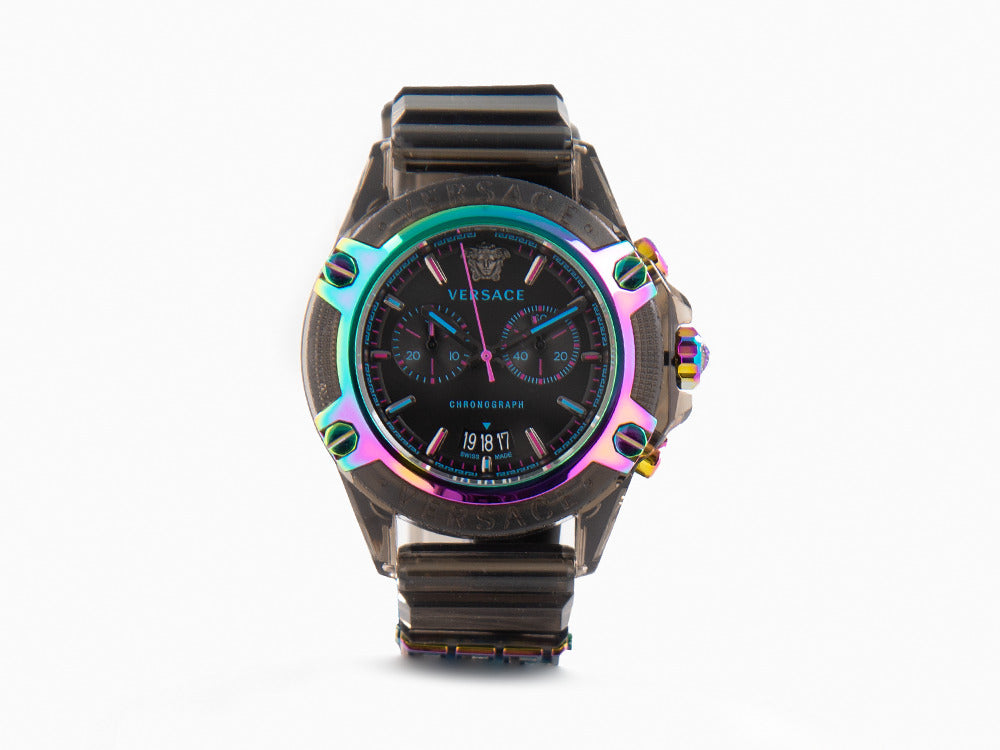 Reloj de Cuarzo Versace Icon Active, Policarbonato, Negro, 44 mm, VEZ701022