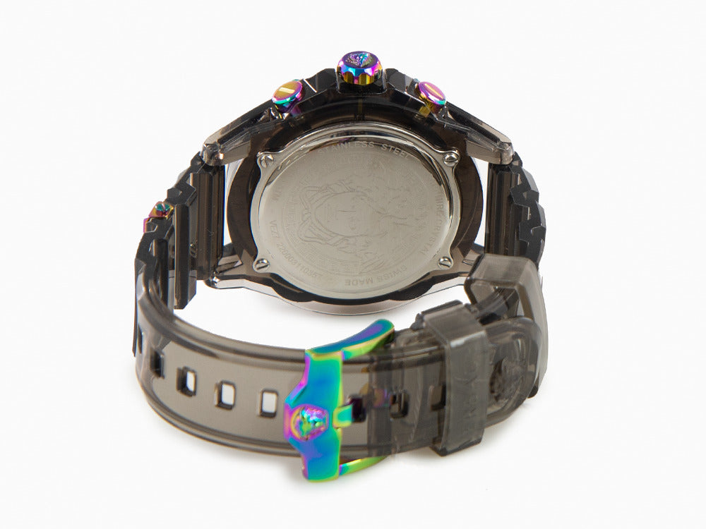 Reloj de Cuarzo Versace Icon Active, Policarbonato, Negro, 44 mm, VEZ701022