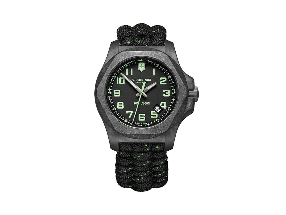 Reloj de Cuarzo Victorinox I.N.O.X. Carbon, Negro, 43 mm, Paracord, V241859