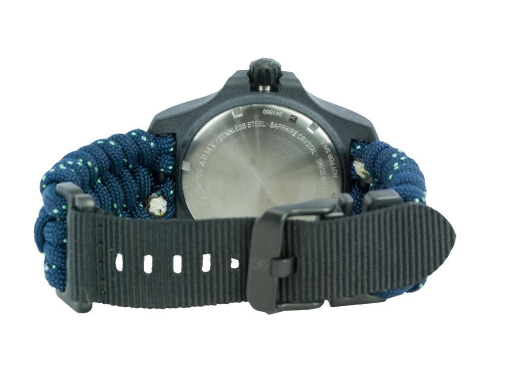 Reloj de Cuarzo Victorinox I.N.O.X. Carbon, Azul, 43 mm, Paracord, V241860