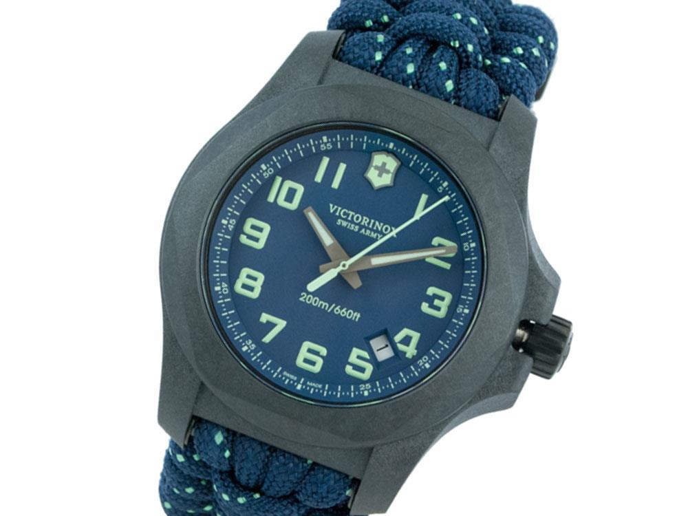 Reloj de Cuarzo Victorinox I.N.O.X. Carbon, Azul, 43 mm, Paracord, V241860